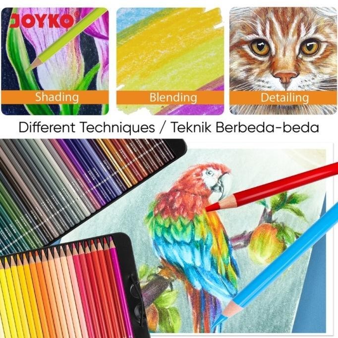 

Premium Oil Color Pencil / Pensil Warna Joyko Cp-Tc126 36/48/72 Warna