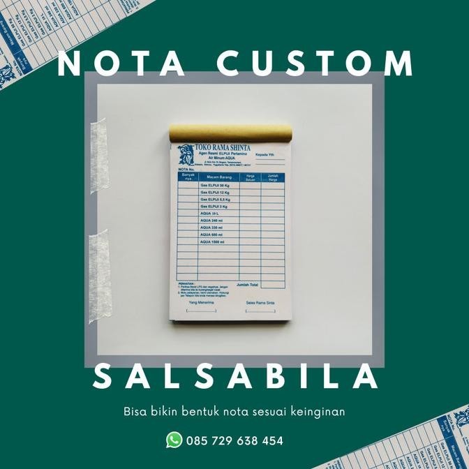 

Cetak Nota Laundry Custom Ncr 1Rim 2Ply / Rangkap 2 1/4 F4