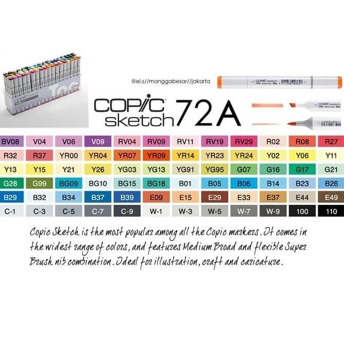 

Copic Sketch 72 Set A