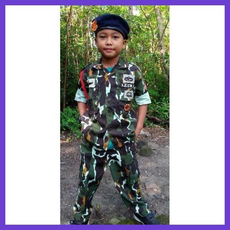 New Baju Polisi Anak Brimob Loreng Kostum Brimob Loreng Baju Profesi Brimob Anak Loreng Gagah