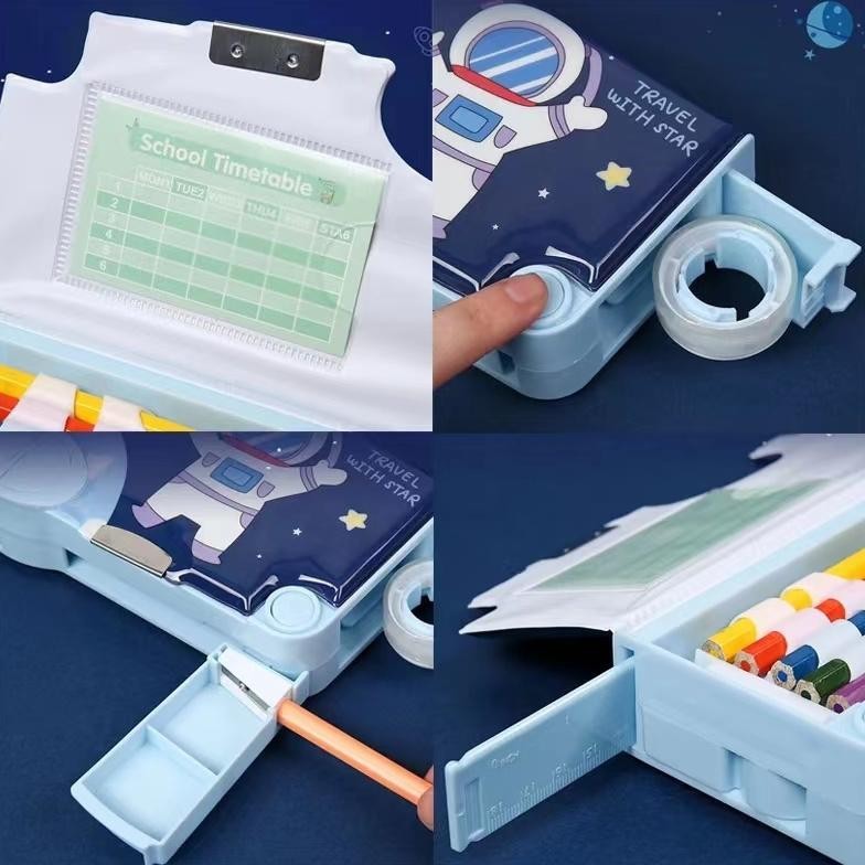 

SPECIAL (COD) Kotak Pensil Multifungsi Lengkap Peruncing Gunting Isolasi Penghapus Penggaris Kotak Pensil Multifungsi Motif Unicorn / Dinosaurus / Astronot Untuk Anak Lengkap Peruncing Gunting Isolasi Penghapus ank-48