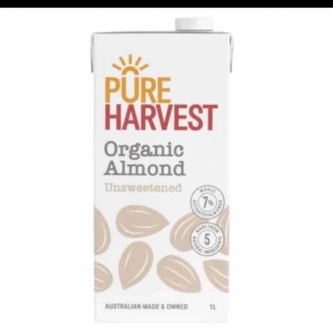 

pure harvest organic almond milk unsweetened 1L susu kacang australia HM