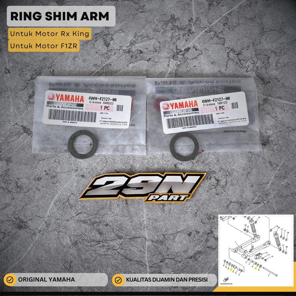 RING SHIM SWING ARM FORK RXKING RX KING RXK ORIGINAL 4WH-F2127-00