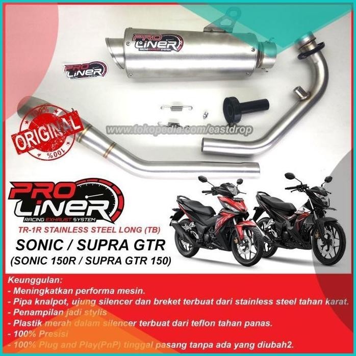 Original Proliner TR1R Long Sonic 150R Supra GTR 150 Knalpot Pro 150cc