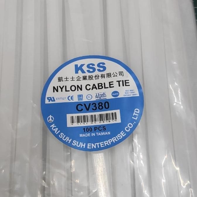 

KSS CV380 cv-380 kabel ties 38cm x 7.6mm murah hitam putih ready
