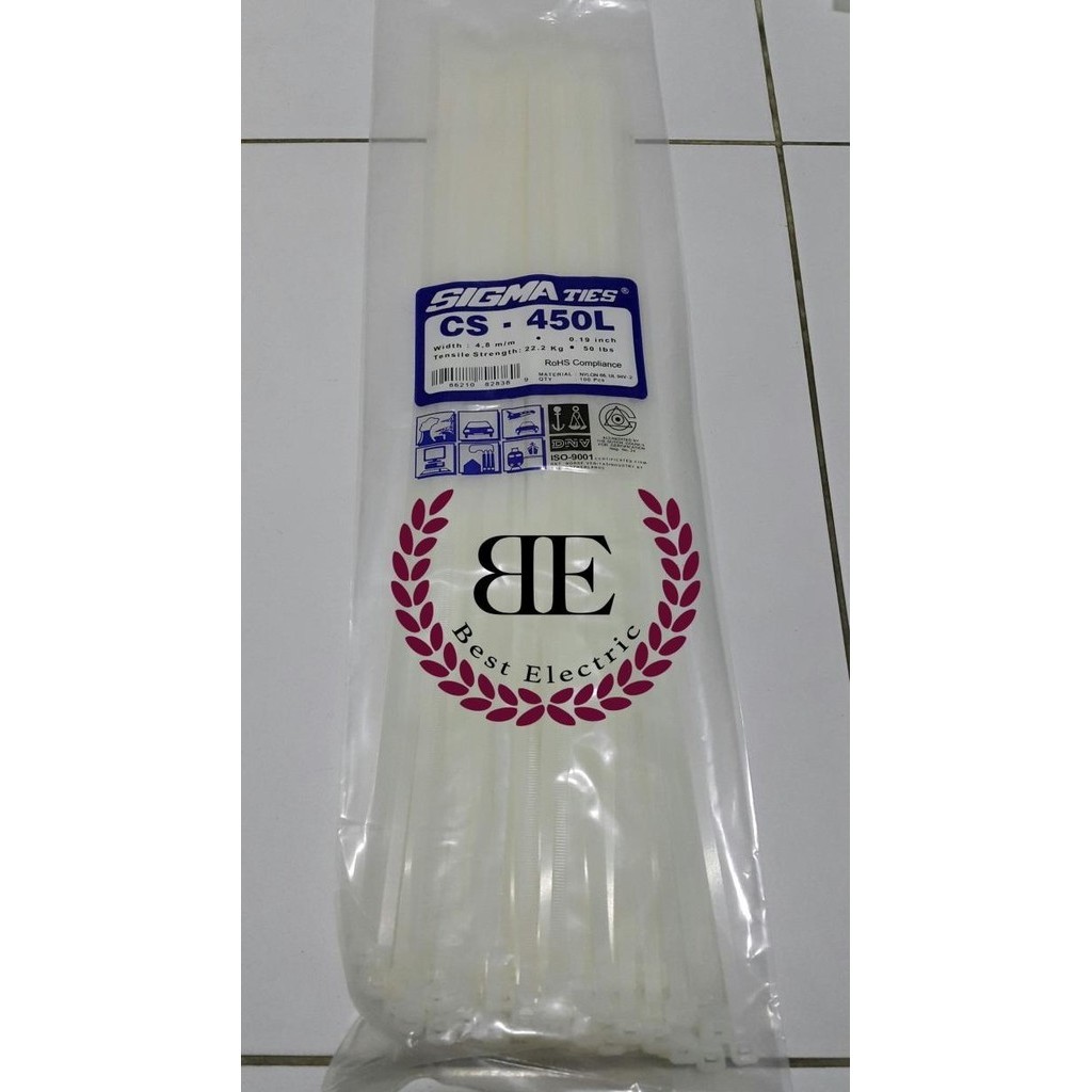 

Kabel Ties / Kabel Tis / Cable Tie CS 450 L PUTIH 45 cm SIGMA CS450L