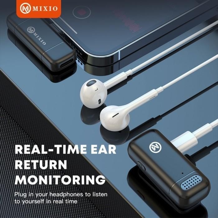 Mixio W11 Mic Wireless Lavalier Microphone With Case Charger