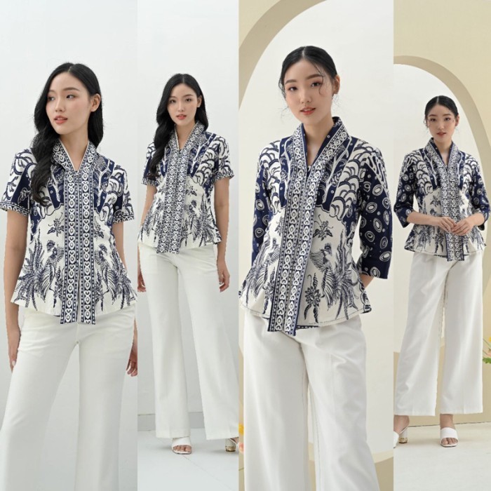 A Atasan Wanita Blouse Top Baju Batik Wanita Atasan Batik Wanita