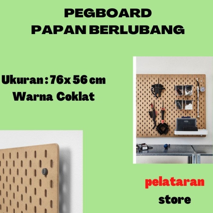 

Terlaris Pegboard Papan Berlubang Dinding 76 x 56 cm SALE