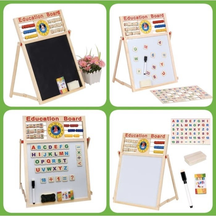 

Terlaris PAPAN TULIS MAGNET WHITE BLACK BOARD 2 SISI 3IN1 EDUKASI ANAK PINTAR SALE