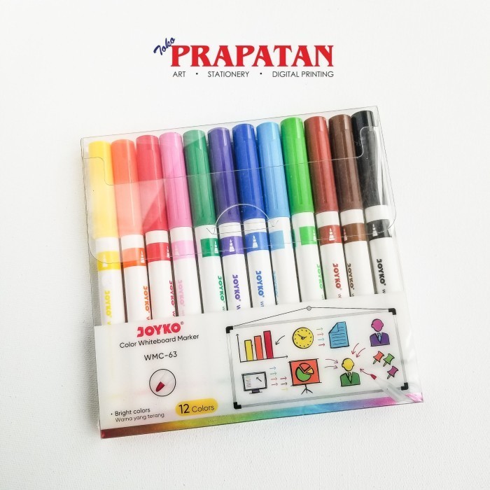 

Terlaris Joyko Color Whiteboard Marker WMC-63 Set 12c SALE