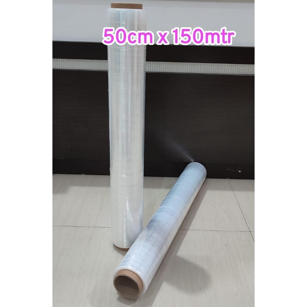 

XCT-2328 Stretch Film Plastik Wrapping 50 cm x 150 mtr Hemat