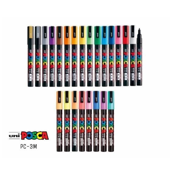 

AS25 UNI POSCA PC3M / Paint Marker Fine Tip Point / Spidol Warna warni Berkualitas