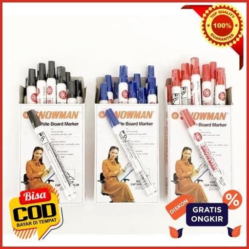 

Cod [ Lusinan - 12Pcs ] Spidol Snowman Whiteboard Marker Bg12 / Bg-12 Terlaris