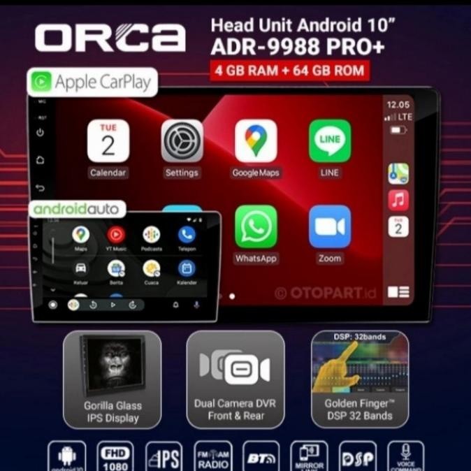 Head Unit ORCA ANDROID PRO 7 inch ANDROID ORCA ADR 9988 PRO