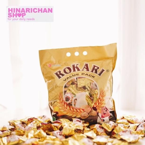 

Rokari Wafer Bulat Salut Cokelat Dan Kacang 350 Gram