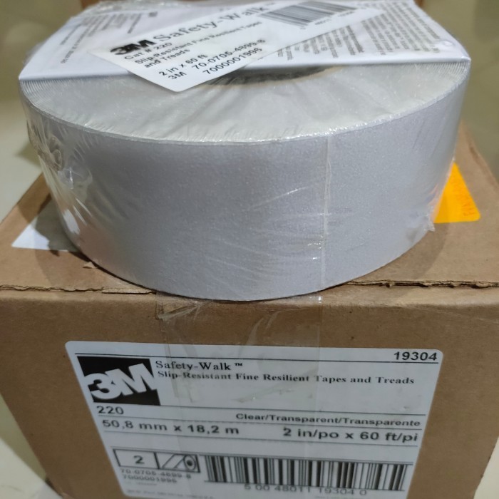 

Lakban Anti Slip 3M Resistant(Safety Walk )Clear/Tranparan 2In X 5Mtr