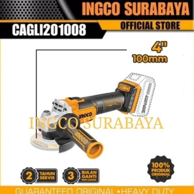 INGCO CAGLI1002 BRUSHLESS GERINDA TANGAN CORDLESS BATERAI GRINDER