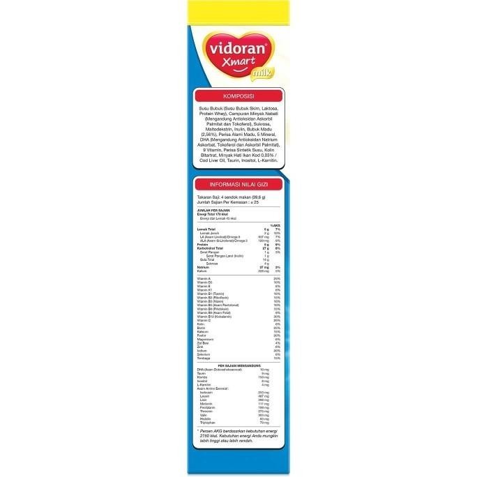 

Vidoran 3+ Vanila/Madu 925gr Xmart Susu Pertumbuhan GMM
