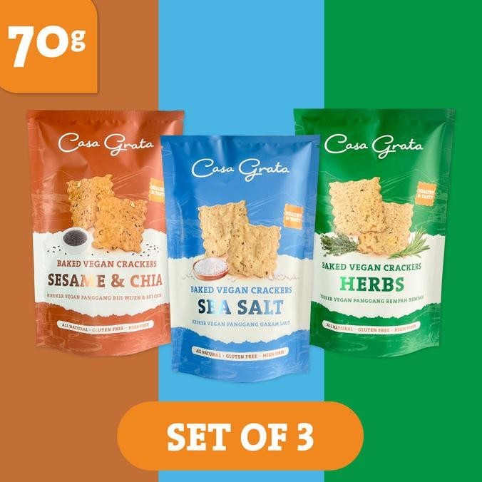 

Set of 3 Casa Grata Crackers