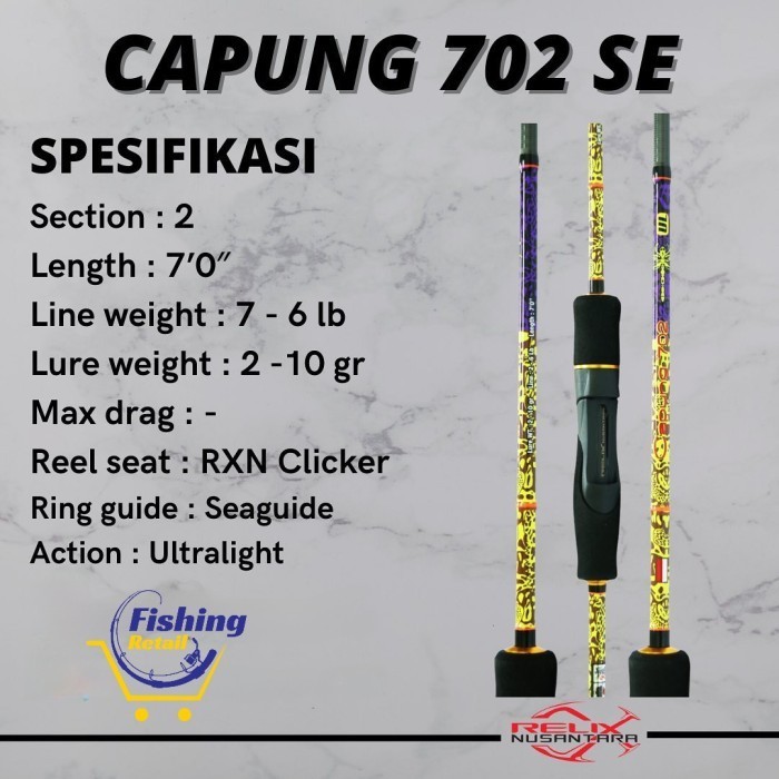 Joran Relix Nusantara Capung GEN 2 702 SE Spinning 2-6lb
