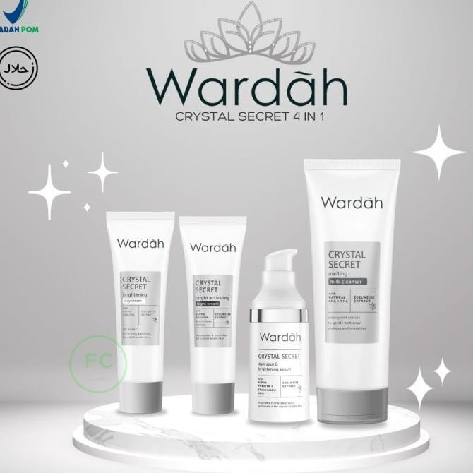 Wardah white secret whitening series paket 4in1
