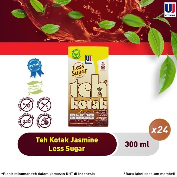 

Teh Kotak Jasmine Less Sugar 300ml - 1 Dus Isi 24 pcs