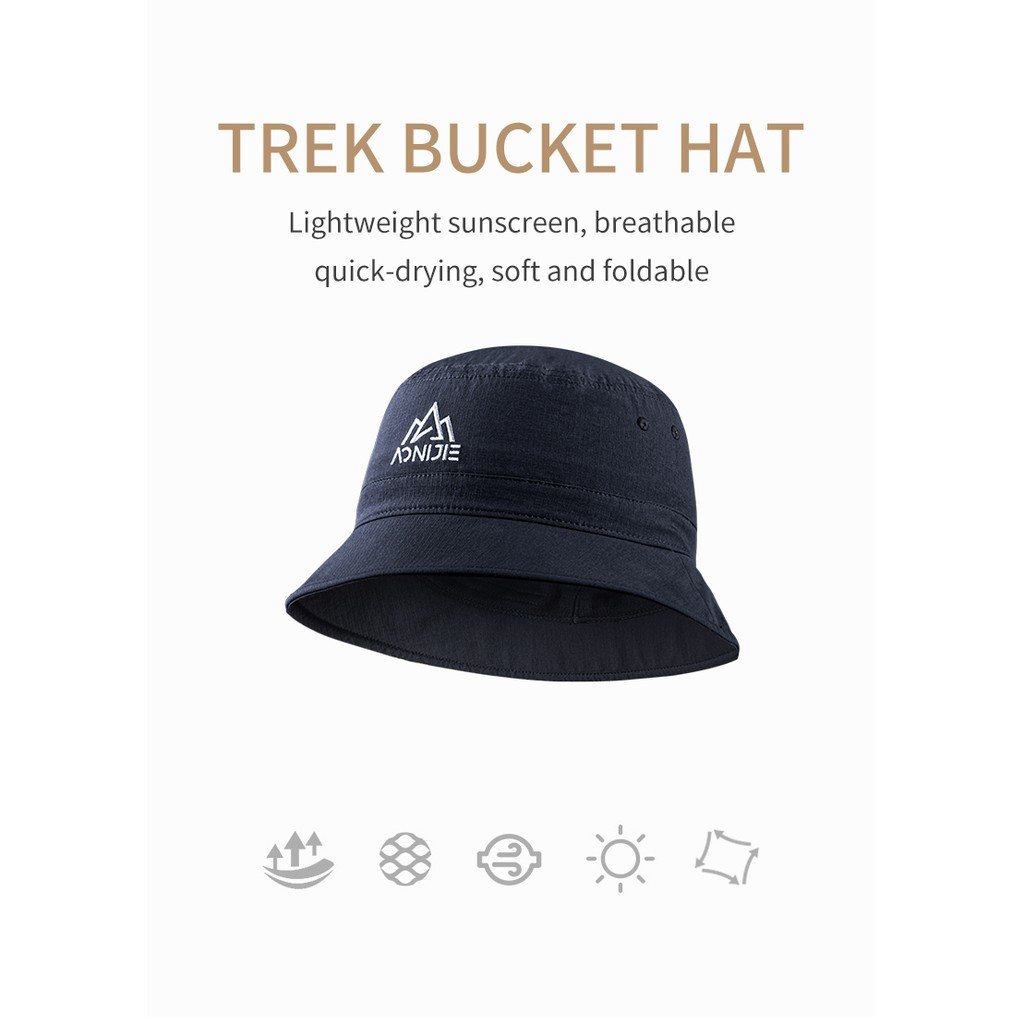 [LOOK STYLISH] Topi Outdoor Bucket Hat - Topi Hiking Pancing Aonijie E4603