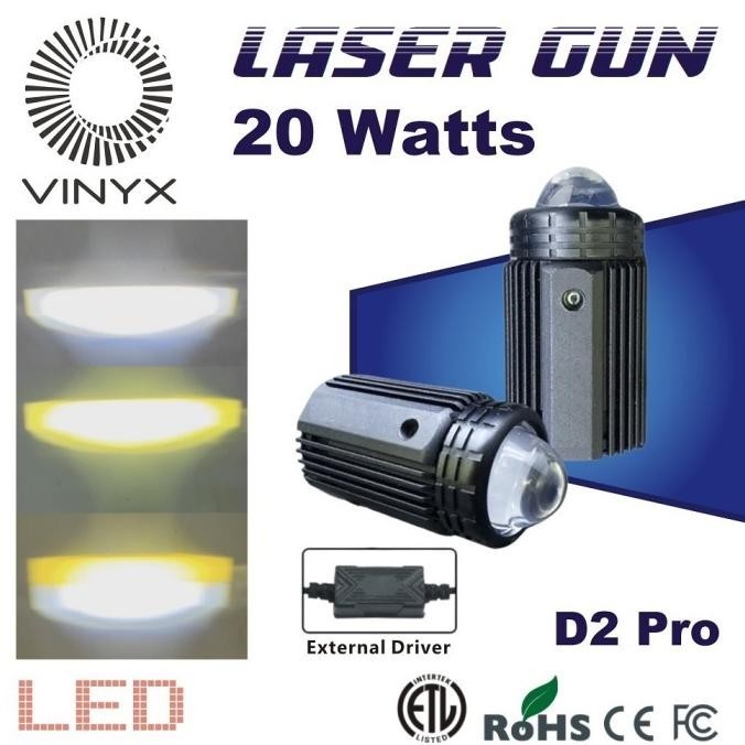 Lampu Sorot Tembak Laser Gun LED VINYX D2 Pro 20W Motor Mobil Lasergun