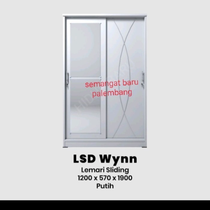 *$*$*$*$] Lemari Pakaian Sliding Kayu Olympic 2pintu LSD Wynn lemari Baju cermin