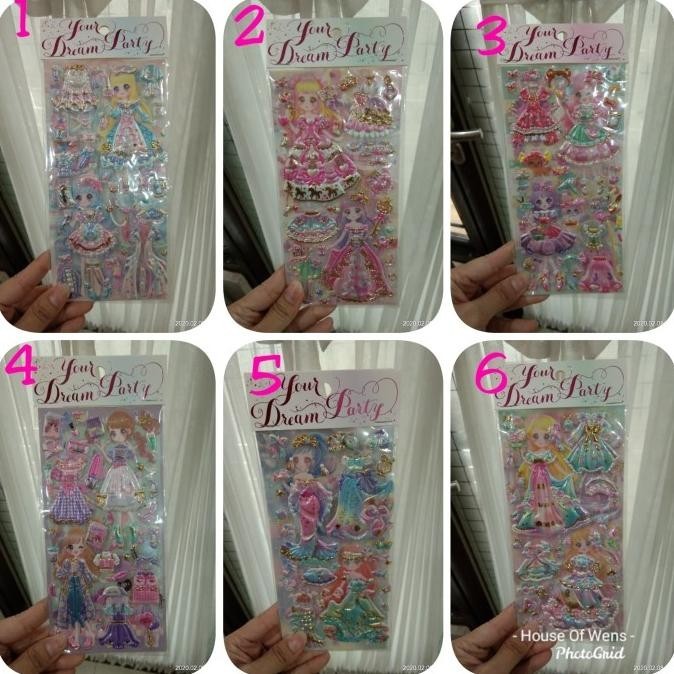 

Ready Sticker Princess Timbul Double - Sticker Anak Lucu Limited Edition
