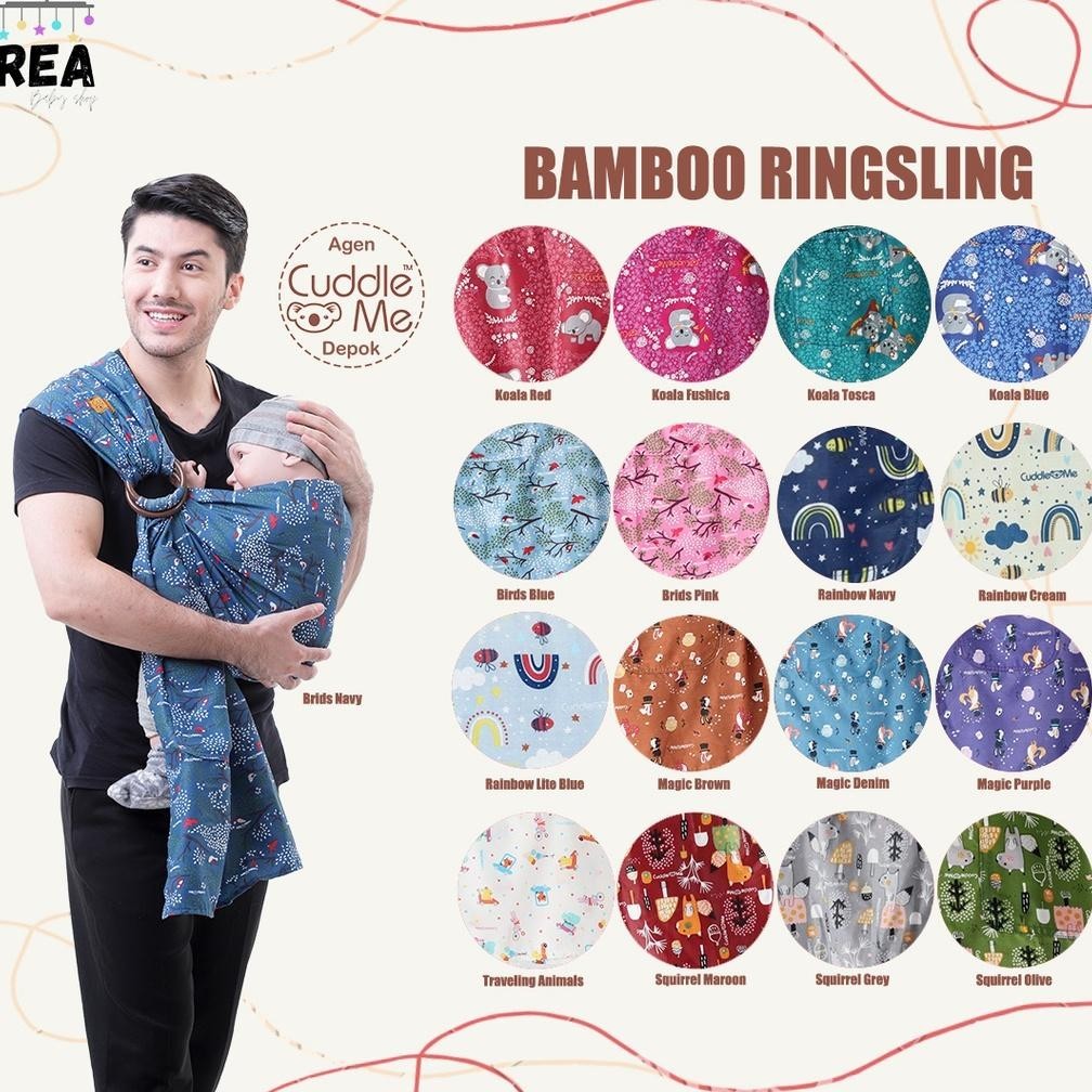Gendongan Bayi CuddleMe Bamboo Sling - Cuddle Me Ring Sling