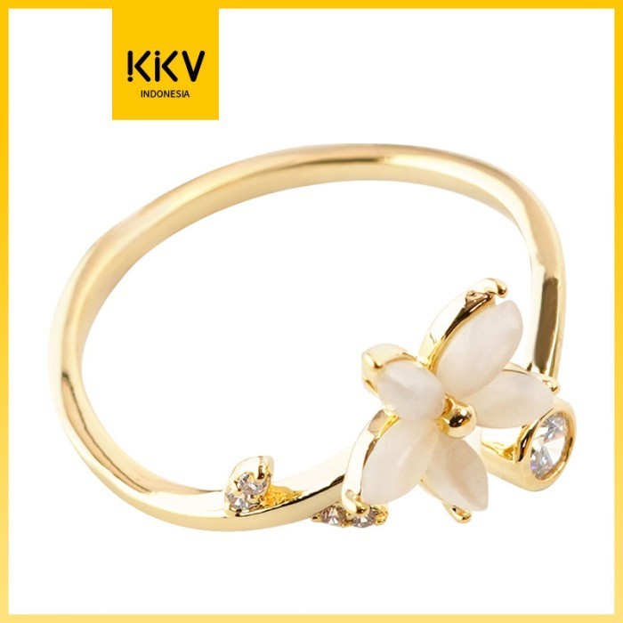 KKV Elegan Cincin Emas Bunga