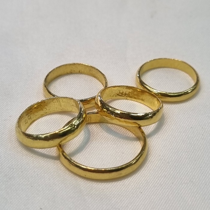 Cincin Emas Asli LM 99% 24K Belah Rotan Polos Padu Nikahan Mahar