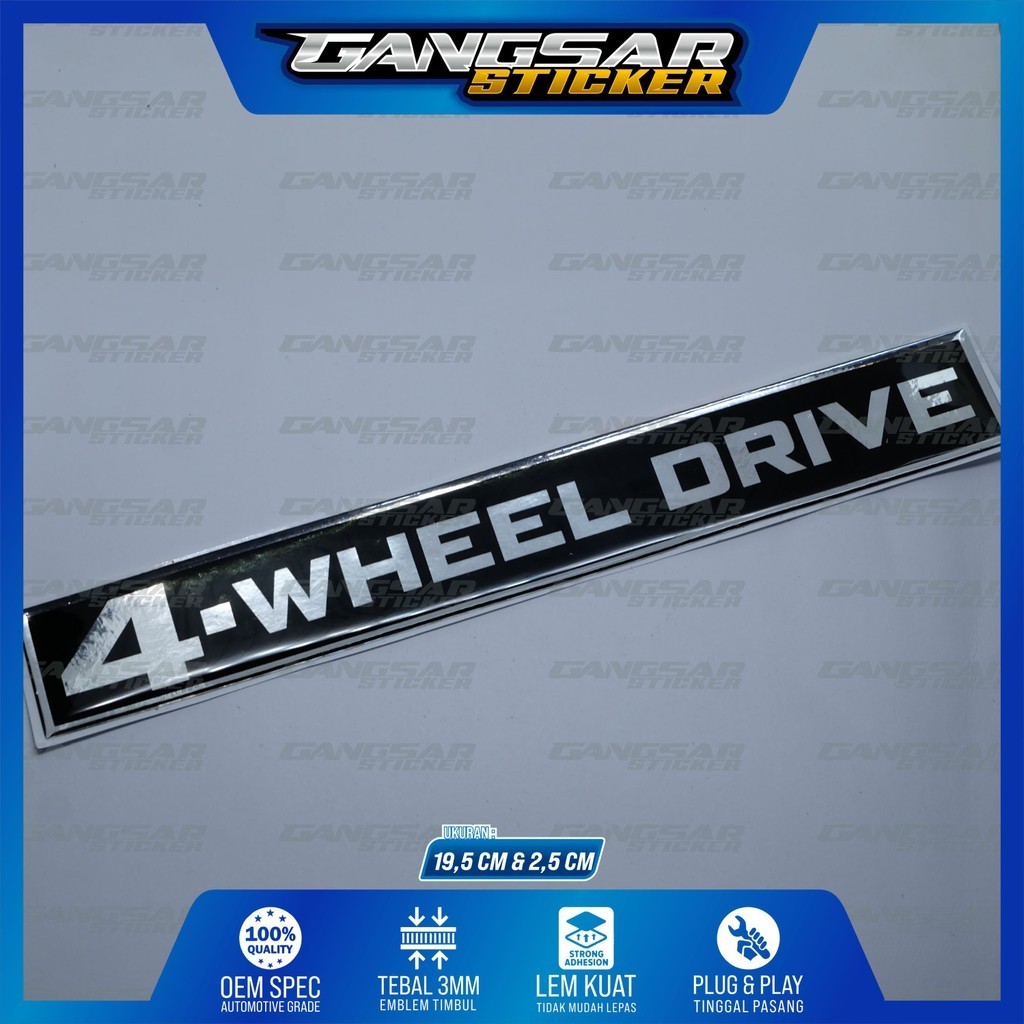 emblem timbul 4wd jimny katana / emblem 4x4 jimny katana