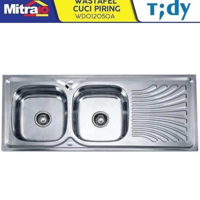 Tidy Tempat Cuci Piring / Stainless Steel Sink W/ Aksesoris Wdo12050A
