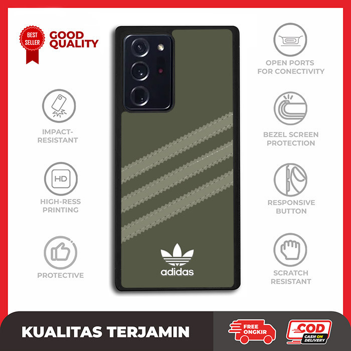 Casing Case Custom Samsung Note 20 10 9 8 7 5 Ultra Plus FE Adidas Samba Olive AE2901 Hardcase S5