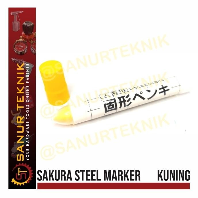 

Sakura Steel Marker / Spidol Besi Baja Kuning - Yellow (Per Dos 10 Pc)