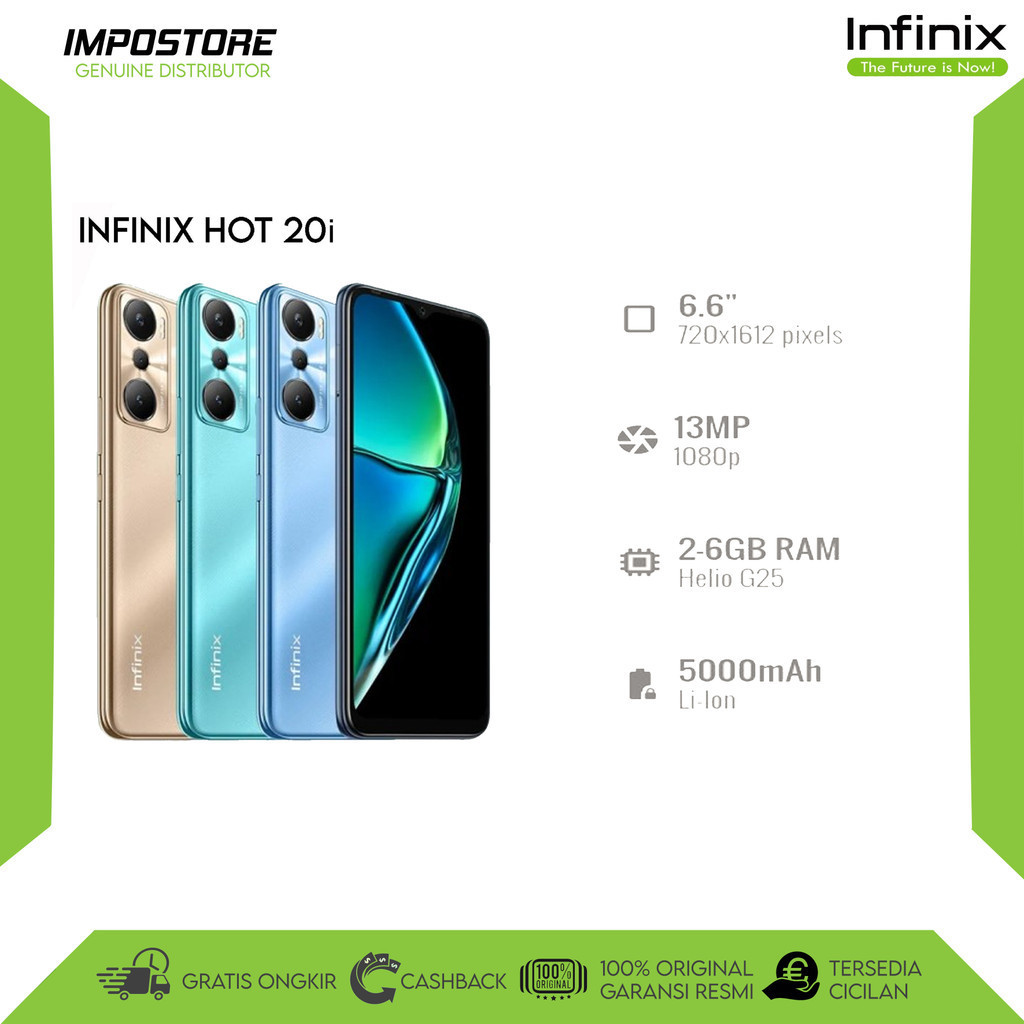 INFINIX HOT 20i - 6/128GB - HELIO G25 - REPACK