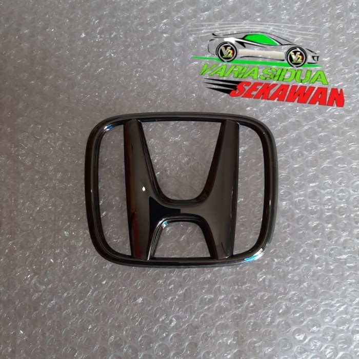 Logo Emblem Grill Depan Honda Brv Crv Mobilio Black Chrome