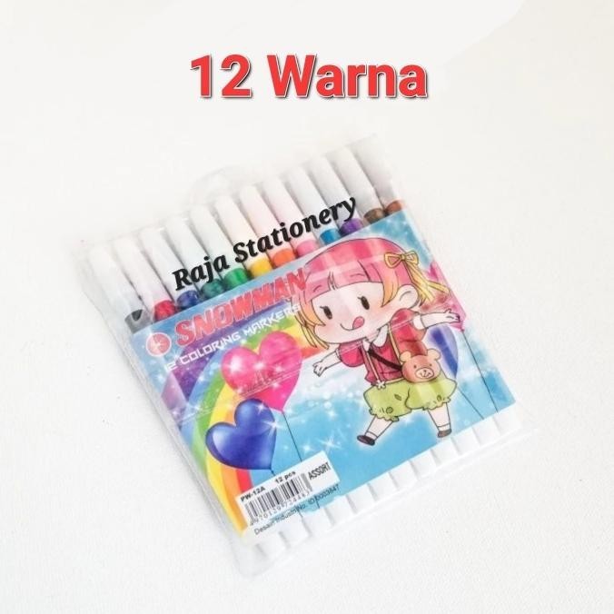 

Snowman Colouring Marker Spidol Snowman 12 Warna Pw-12A Pw12A [12Set]
