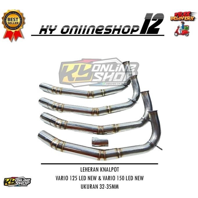 LEHERAN KNALPOT VARIO 125 LED OLD UKURAN 32-35 BENDING KOLONG / MDM ;