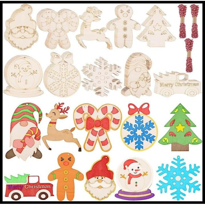 

DISKON [PS] DIY PAPAN KARTU KAYU MODEL NATAL / MEWARNAI DIY CHRISTMAS CRAFT !!!!!