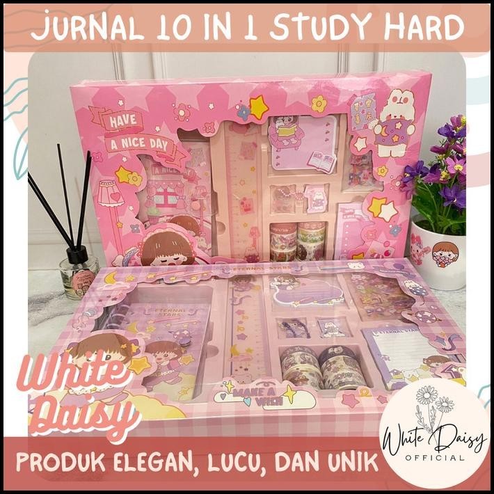 

BEST DEAL JURNAL 10 IN 1 STUDY HARD SET ALAT TULIS HADIAH ULANG TAHUN KADO UNIK !!!