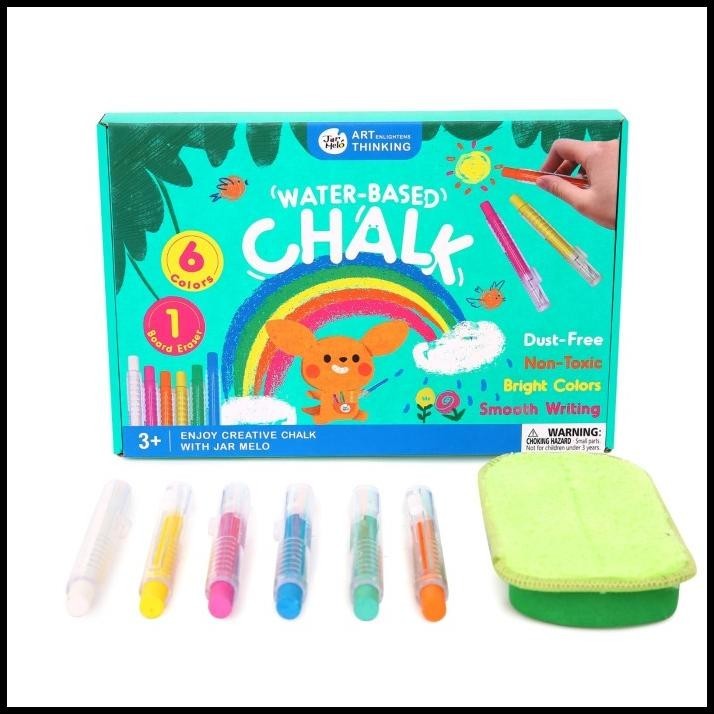 

HOT DEAL JOAN MIRO JAR MELO WATER BASED CHALK 6 COLOR KAPUR ANTI DEBU DUSTLESS !!!