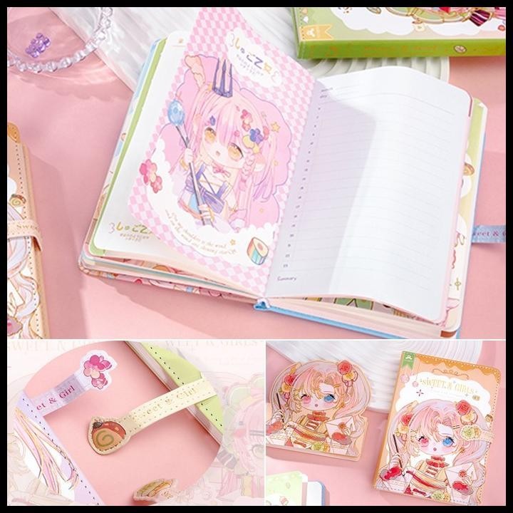 

DISKON MAGNETIC NOTEBOOK POP UP BUKU DIARY SWEET GIRL HOLIDAY PU LEATHER 0849 !