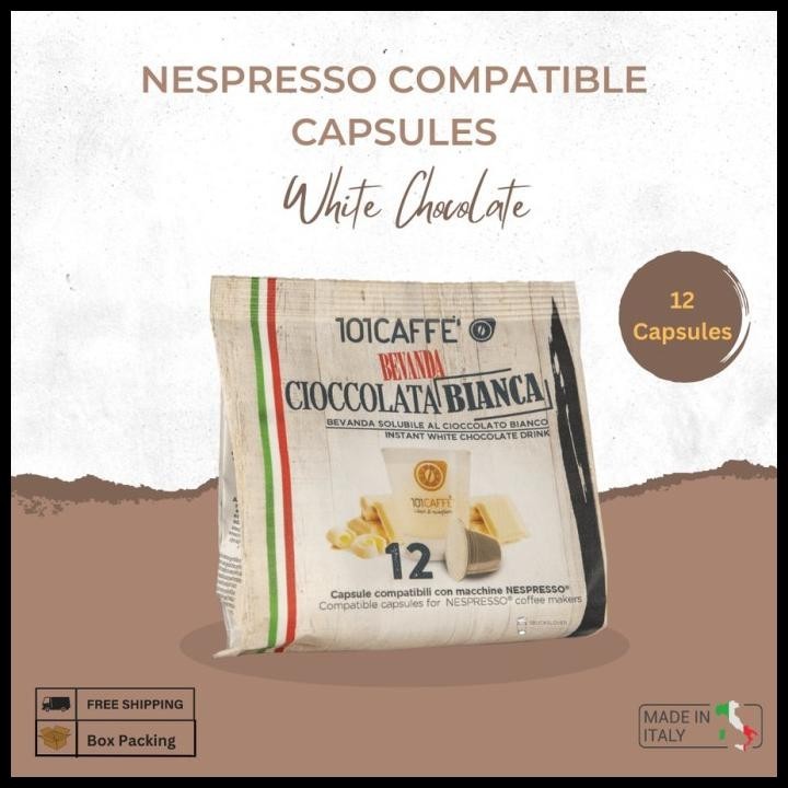 

HOT DEAL NESPRESSO CAPSULE COMPATIBLE - WHITE CHOCOLATE (MADE IN ITALY)