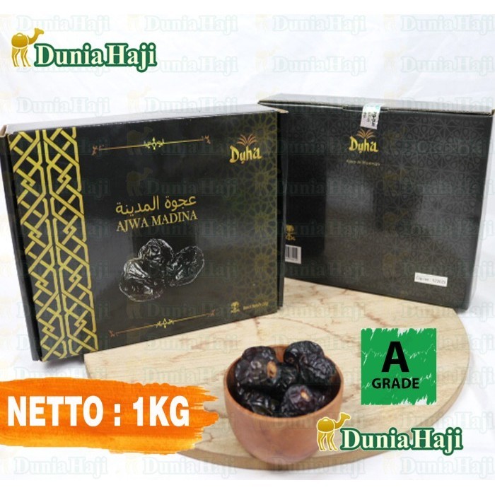 

Kurma Ajwa Asli Madinah 1kg Kurma Nabi Premium Original Saudi Dates