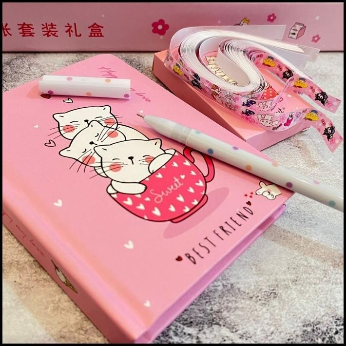 

DISKON PAKET JURNAL 7 IN 1 MERRY CAT UNIK LUCU READY 2 WARNA SUPER KOMPLIT