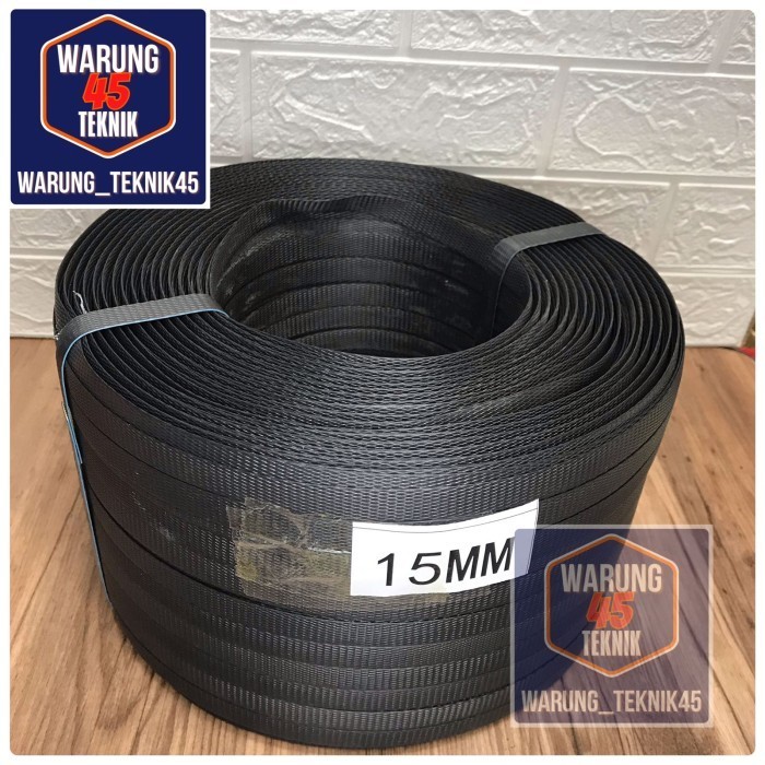 TALI STRAPING STRAPPING BAND PLASTIK HITAM 15MM MANUAL HEAVY DUTY GRAD